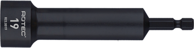 Rotec dopsleutel extra diep | e6,3 bitopname | sw | 19x110 75 mm - 822.0019