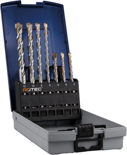 Rotec hamerborenset | sds-plus | v-breaker | in abs-cassette | 7-dlg. - 900.1010k