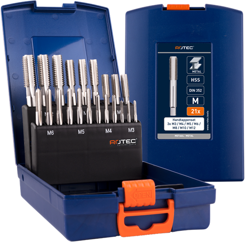 Rotec handtappenset '300' | 21-dlg. | m3-m12 abs - 900.2000