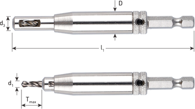 Rotec hss scharnierboor | 1 4 -bitopn. e6.3 | ø2,0 (schroef ø3-3,5) - 268.0001
