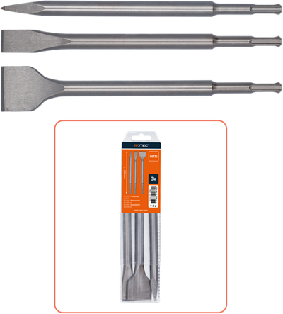 Rotec opti-line | sds-plus beitelset | 3-dlg (punt plat spade) - 214.9000