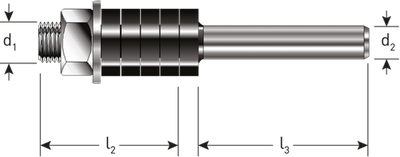 Rotec spindel zonder lager | ø8 | d2=8 - 271.42.0800