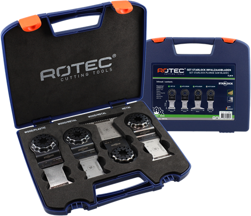 Rotec starlock multitoolzaagbladen | 517-allround set | 4-delig - 517.9000