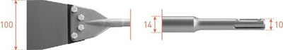 Rotec vervangingsset sds+ spachtelbeitel - 2150066