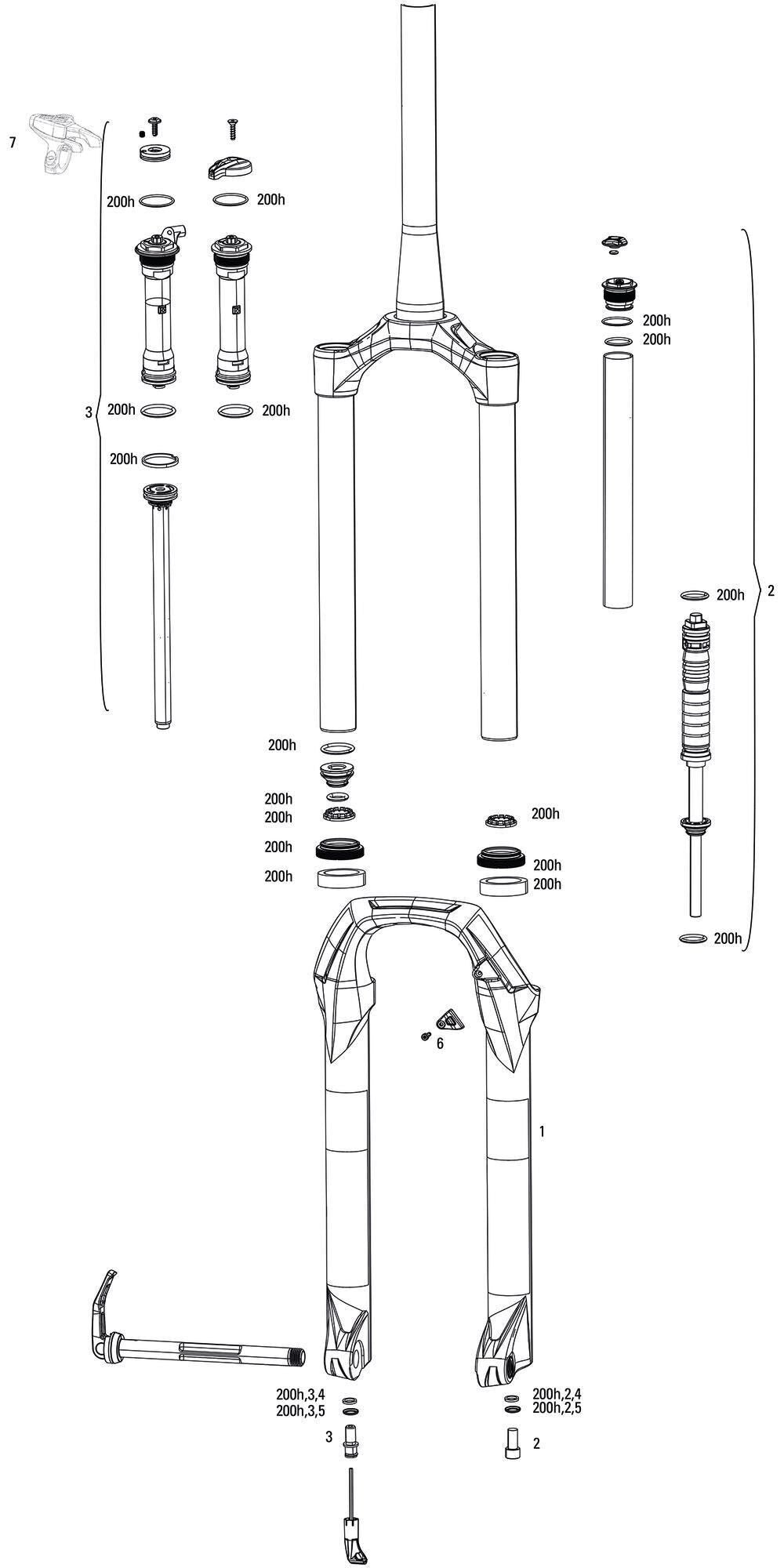Rockshox verende voorvork judy gold rl susp.fork rs judy gold rl 100mm black