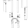 Rockshox verende voorvork judy gold rl susp.fork rs judy gold rl 120mm black