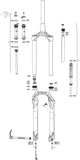Rockshox verende voorvork judy gold rl susp.fork rs judy gold rl 100mm oneloc black