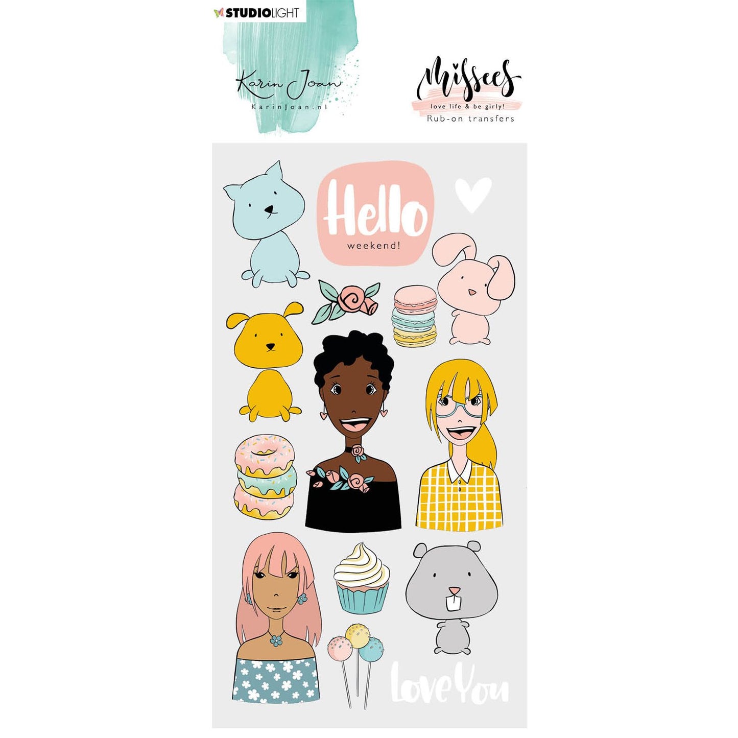 Studio light • rub-on sticker missees collection nr.05