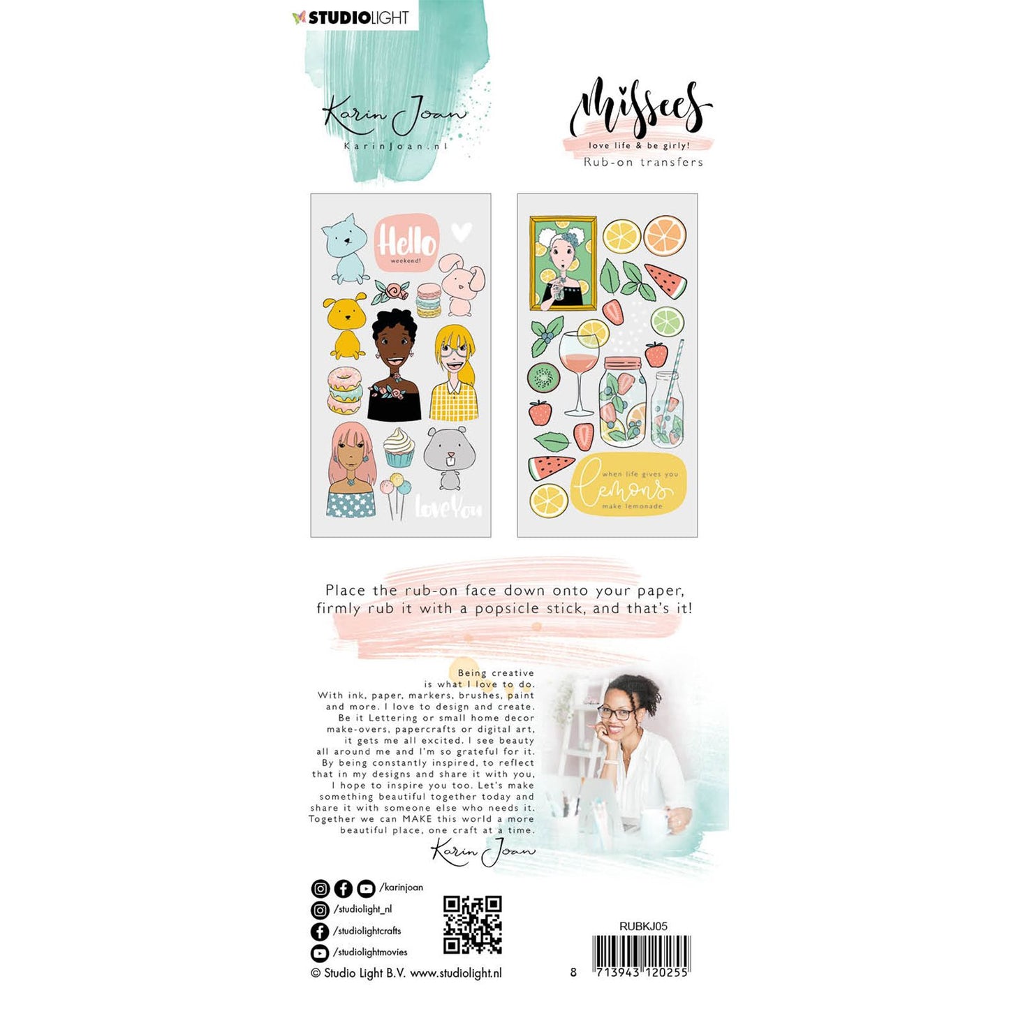 Studio light • rub-on sticker missees collection nr.05
