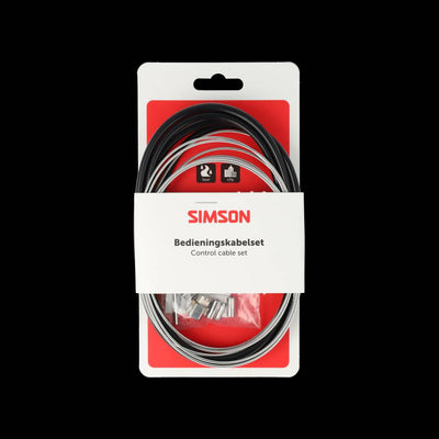 Simson remkabelset compleet rvs shim. nexus rollerbr. zwart