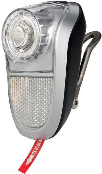 Simson voorvorkkoplamp LED zwart incl.batterijen op kaart