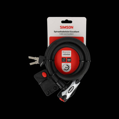 Simson spiraalkabelslot excellent size l - 15mm x 100cm