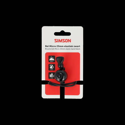 Simson bel micro 23mm elastiek bevestiging zwart