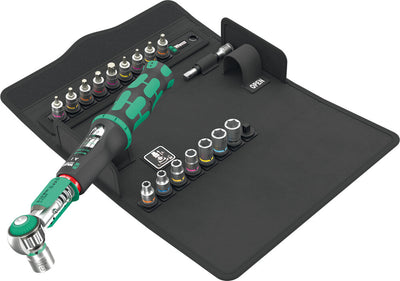 Wera safe-torque a 1 shk set 1 draaimomentsleutel (zwart groen, 1 4 vierkant, 2-12 nm, 20‑delig)