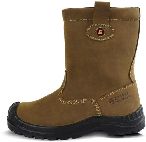 Safeet lucca werklaars gevoerd s3 | bruin | maat 45 - 8719388022345