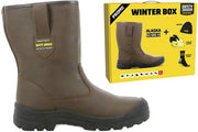 Safety jogger winterbox | alaska veiligheidslaars + sokken + handschoenen + muts | bruin | maat 42 - si9805420 - afbeelding 1