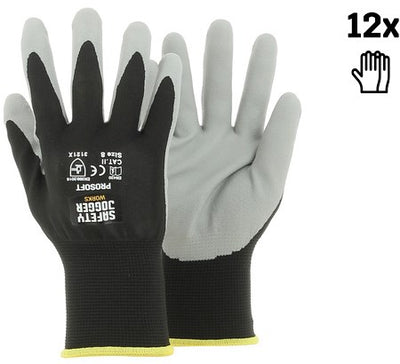 Safety jogger handschoenen prosoft 3121x | zwart grijs | maat 9 - 00.118.109.09