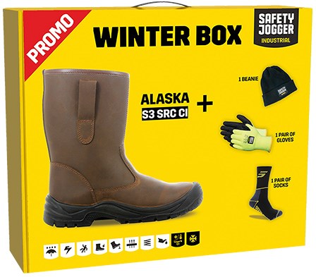 Safety jogger alaska laars s3 winter box | bruin | maat 44 - 00.118.068.44