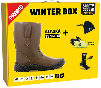 Safety jogger alaska laars s3 winter box | bruin | maat 44 - 00.118.068.44