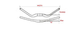 Stuurbocht Satori Noirette 31.8Mm Matzwart 630Mm (E-Bike) - afbeelding 2