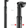 Zadelpen verend Satori Elegance LT Ø27.2mm 350mm - mat zwart