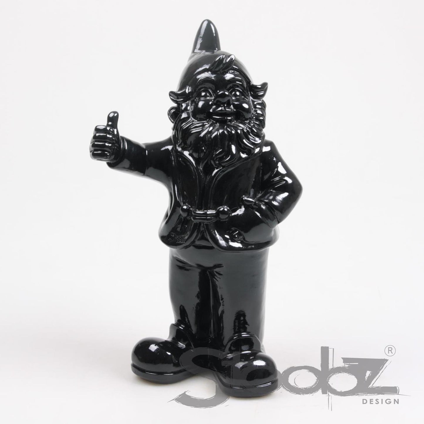 Stoobz design stoobz kabouter duim omhoog zwart 31cm