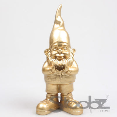 Stoobz design stoobz kabouter hart goud 10x13x29.5cm