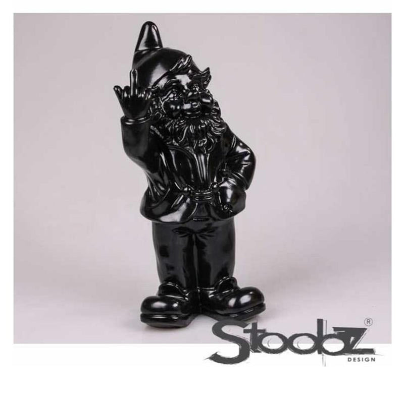 Stoobz design stoobz kabouter f*ck you zwart 10cm