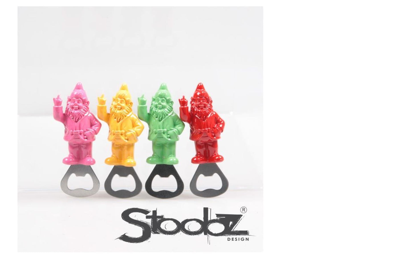Stoobz design stoobz kabouter f*ck you flesopener magneet 9cm