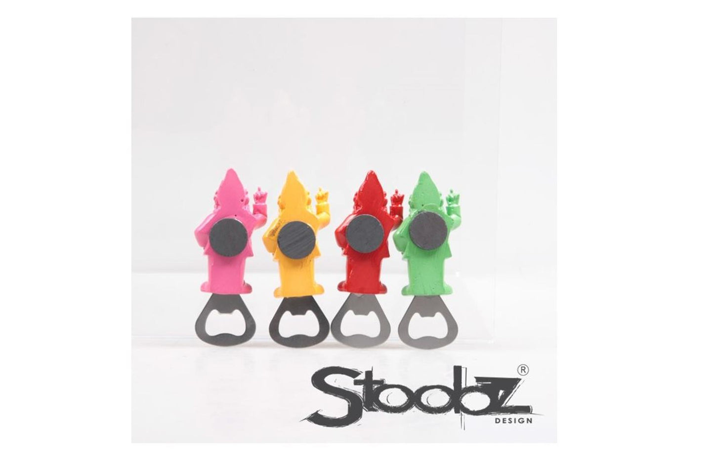 Stoobz design stoobz kabouter f*ck you flesopener magneet 9cm