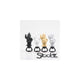 Stoobz design stoobz kabouter f*ck you flesopener met magneet 9cm zwart wit zilver goud