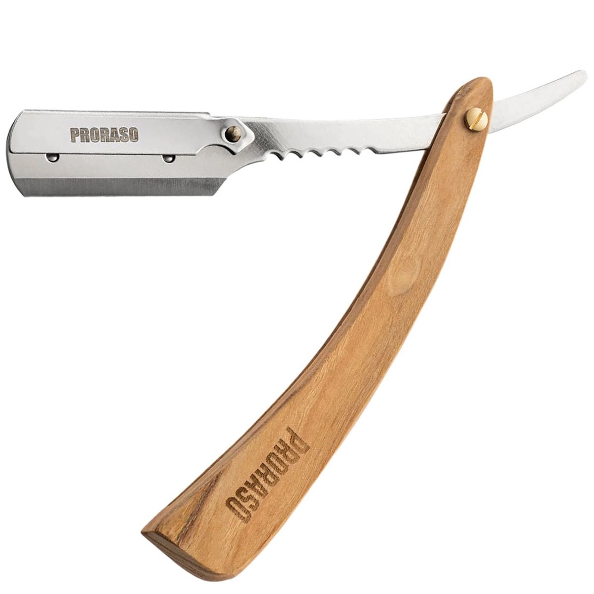 Proraso barber shavette snijmes licht hout