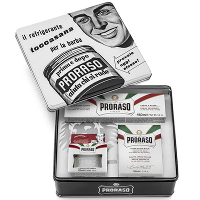 Proraso shaving giftbox sensitive green tea