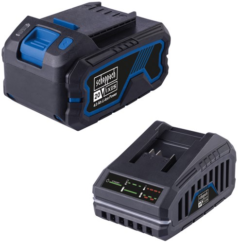 Scheppach starterset 20v accu + acculader sbsk4.0 (1x 4.0ah accu) - 7909201721