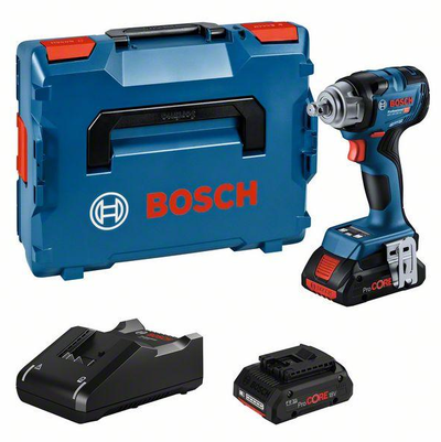 Bosch blauw gds 18v-330 hc accu slagmoeraanzetter | 330 nm | 2 x 4,0 ah accu + oplader | in l-boxx - 06019l5002
