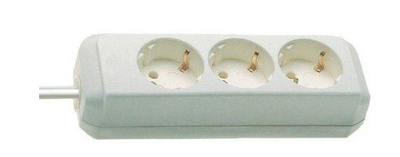 Brennenstuhl eco-line stekkerdoos 3x stekkerdoos (wit, 1158610015, voor 3 stekkers)