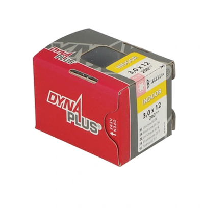Dynaplus unischroef spaanplaatschroef verzinkt platkop voldraad torx tx10 3.0x12 | 200 stuks - 0281.01.12401