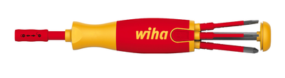 Wiha schroevendraaier met bitmagazijn liftup electric (rood geel)