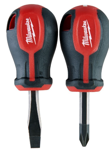 Milwaukee accessoires tri-lobe schroevendraaier stubby set - 2pc - 4932471810