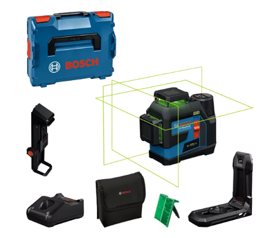 Bosch blauw gll 12v-100-33 cg professional lijnlaser | in l-boxx 136 met 1 x accu gba 12v 2.0ah + l-boxx - 0601065401