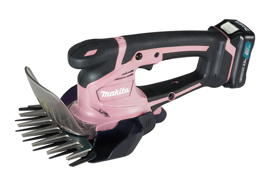 Makita um600dsap cxt 12 v max grasschaar (roze) 2,0 ah accu (1 st), lader, in doos