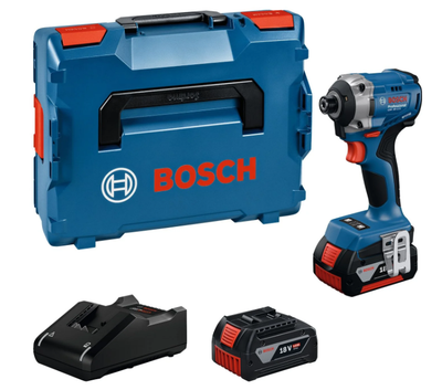 Bosch blauw gdr 18v-215 accu slagschroevendraaier | inclusief 2x gba 18v 4,0 ah lader gal 18v-40 - 06019n2002