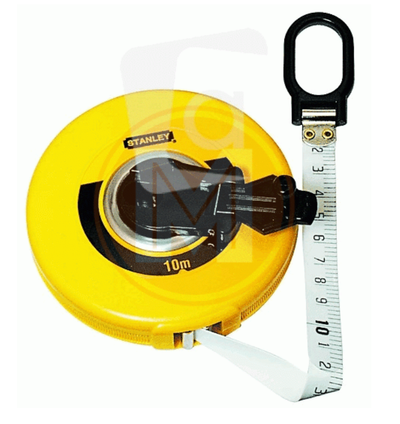 Stanley landmeter fiberglas 10m afstandsmeter (geel)