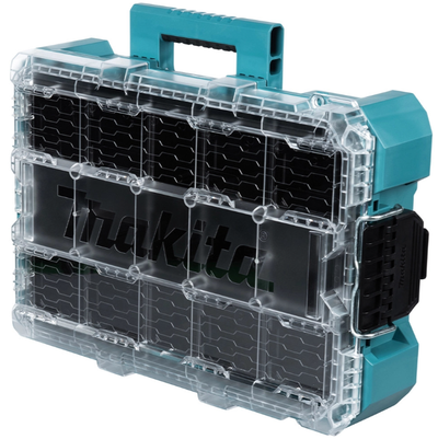 Makita maktrak organizer medium p-91045 gereedschapsbox (blauw zwart)