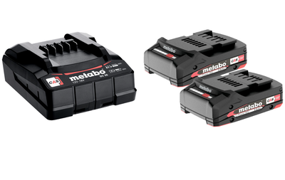 Metabo basis-set 2 x 18v 2.0 ah li-power + lader sc 36 - 685161000