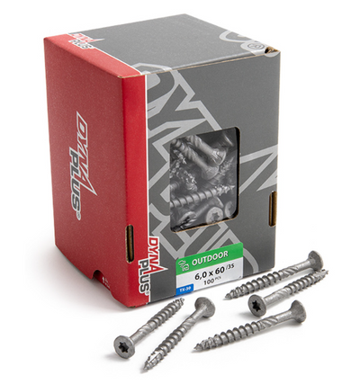 Dynaplus constructieschroef ar-coating platkop deeldraad +snijpunt torx tx30 6.0x60 35 | 100 stuks - 0281.08.50001