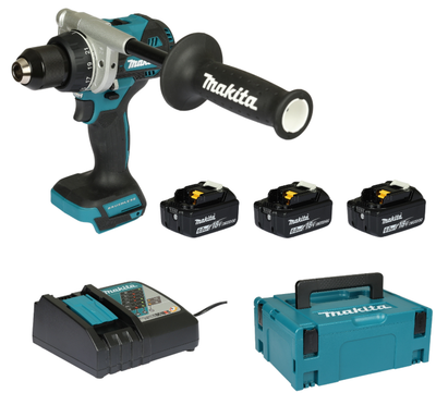 Makita ddf492rg3j 18v boor- schroefmachine | incl. 3x 6.0ah en snellader in mbox - ddf492rg3j