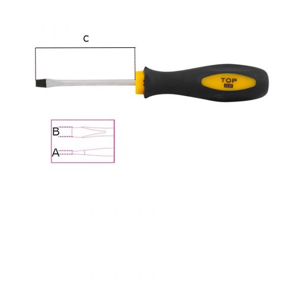 Topgear schroevendraaier plat 1.2x8x150 mm