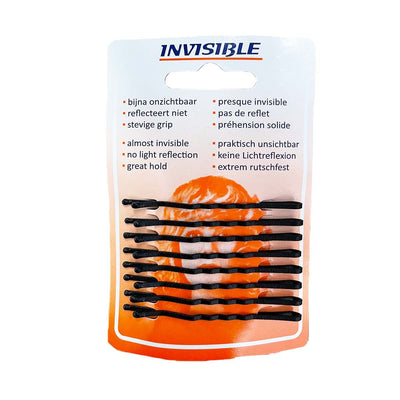 Invisible schuifjes newey kaartje zwart lang