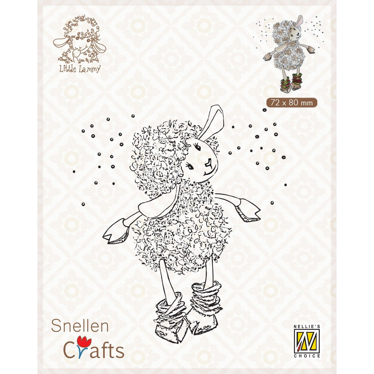 Nellie's choice • little lammy clear stamp it's snowing